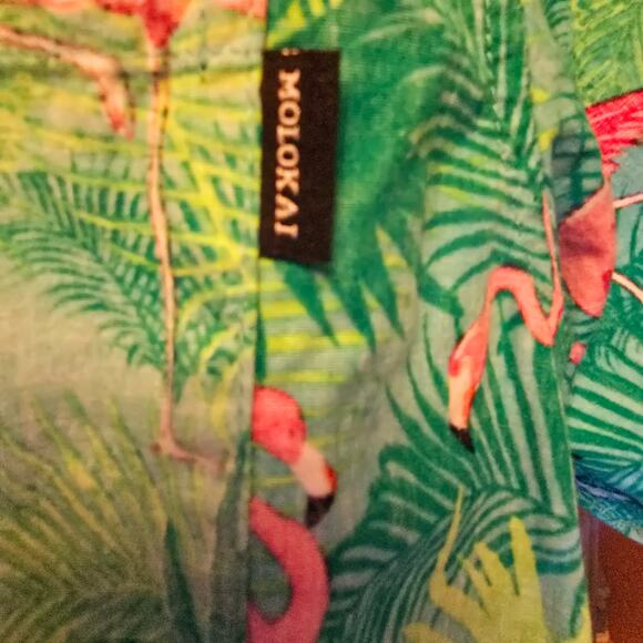 Molokai Surf Club Flamingo Button Down Shirt - Picture 5 of 6